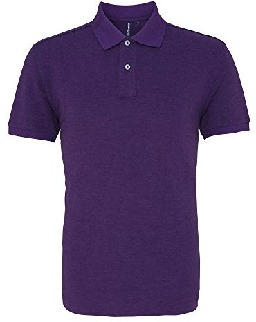 Asquith & Fox Men's Asquith and Fox Men's Polo Regular Fit Short Sleeve Polo Shirt, Purple (Purple Heather 000), Medium (Manufacturer Size:Medium)