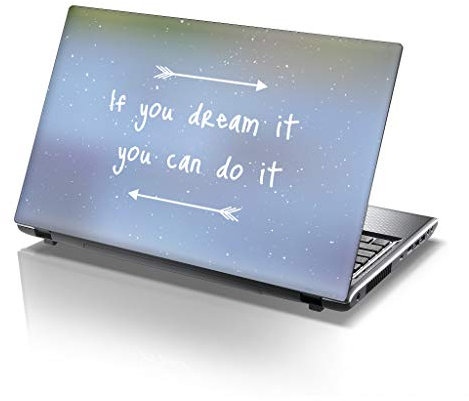TaylorHe Folie Sticker Skin Vinyl Aufkleber mit bunten Mustern für 15 Zoll 15,6 Zoll (38cm x 25,5cm) Laptop Skin Motivierender Slogan
