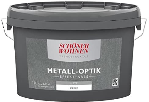 Trendstruktur - Metall-Optik Effektfarbe Silber matt 1 l