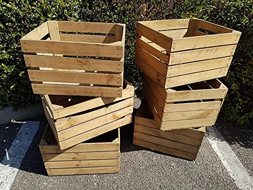 Jones & Grey WOODEN CRATE FIREPLACE WOOD LOG STORE KINDLING STORAGE BOX