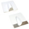 Qty 2 - White External Brick Buster Plate - Cable Outdoor Wall Entry Burst Tidy Cover - Satellite/Coaxial/Sat/Coax Blast - Loops