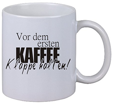 Kaffee Tasse Vor dem ersten Kaffee Klappe halten Fun Geschenk Weihnachten