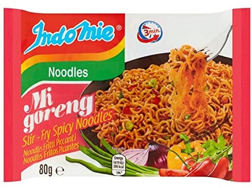 Indo Mie Mi Goreng Instant Noodle, Hot and Spicy, 2.82 Ounce (Pack of 30) by Indomie