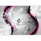 murando - Papier peint panoramique moderne 400x280 cm - Revêtement mural décoration chambre salon - Design moderne - Gris violet noir - Abstraction modèle fleurs nature plantes fond 10110906-10