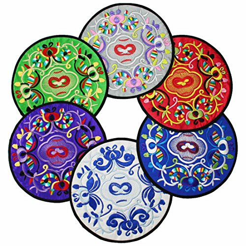 kilofly Vintage Ethno Muster, Tisch-Sets Value Pack, 6 Pc Set, 19,6 cm