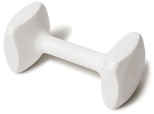 J&J Dog Supplies Obendience Retrieving Dumbell with 2 Ends, 2 Wide Bit and 9/16 Diameter Bit, White, X-Small