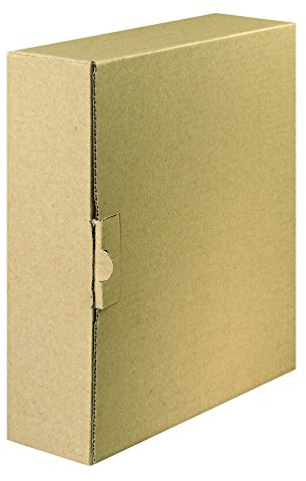 Original Falken Ordner-Versandbox mit Steckverschluss für Ordner und Ringbücher bis 8 cm Rückenbreite naturbraun