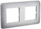 Debflex 742022 Casual - Placa doble, color plateado cepillado