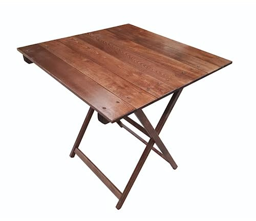 Aranaz Flexi-Tisch mit Brettern, zusammenklappbar und tragbar, für den Außenbereich, ideal für Balkon, Garten, Terrasse, Camping, Terrasse, Picknick und Veranstaltungen, Mehrzweck | Holz | Walnuss |