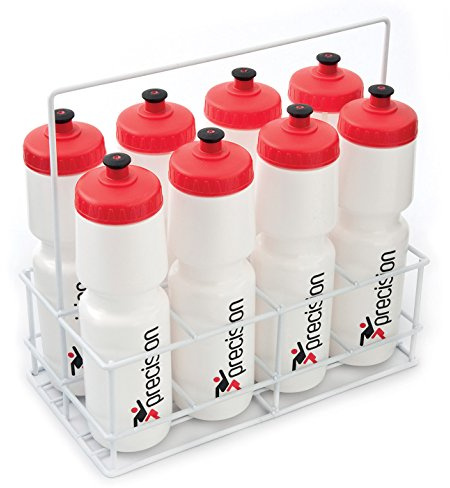 Precision Training Wire Water Bottle Carrier with 8 700ml Containers White/Red