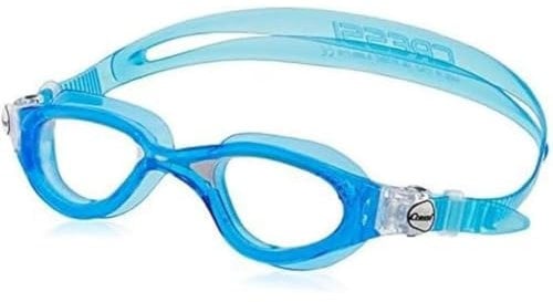 Cressi Flash - Premium Erwachsene Schwimmbrille Antibeschlag und 100% UV Schutz, Blue/Weiß - Transparent Linsen, Einheitsgröße