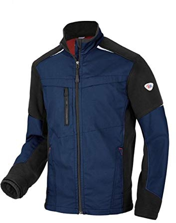 BP 1992-570-110 Hybrid-Arbeitsjacke - Gefütterter Stehkragen - Ergonomische Ärmel - Reines Polyester - Lange Passform - Größe: 44/46l - Farbe: nachtblau/schwarz