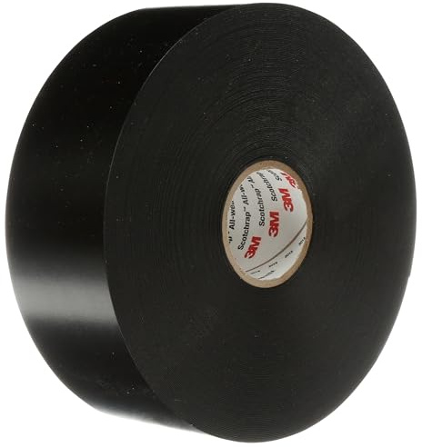3M Scotchrap Cinta de protección contra la corrosión de vinilo 51, 5.08 cm x 30.50 m, sin impresión, negra, para tuberías de metal y sistemas de conductos eléctricos, 1 rollo