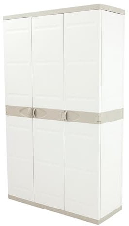 Plastiken (HLKRQ) Titanium Armarios, Madera Contrachapada, Beige, 105x44x176 cm