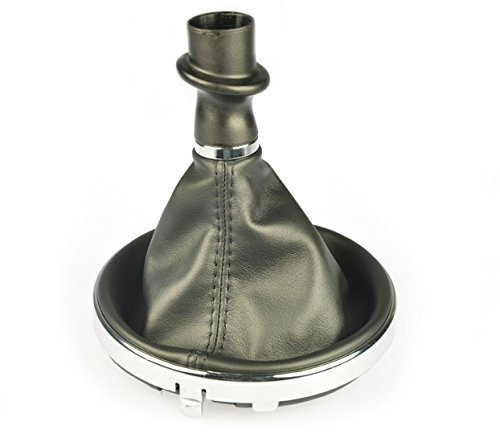 ALINT Schaltsack Echt Leder schwarz für Chromrahmen kompatibel mit VW Multivan T5 2003-2009 N242