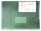 Q-Connect Fächermappe Organizer mit Gummiband / 6 Fächer/Trennstreifen/Taschen/PP/Dokumentenmappe A4 / Transparent Grün/hat Fächer mit Indexfenstern und Indexen