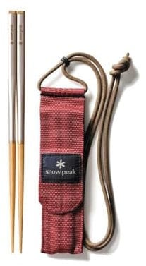 Snow Peak Wabuki Chopsticks, SCT-111, Bamboo, Collapsible and Compact for Camping, Backpacking, Daily Use, Made in Japan, Lifetime Product Guarantee, L