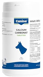 Canina Calcium Carbonat Tabletten, 1er Pack (1 x 1 kg), weiß/beige, 12011 6