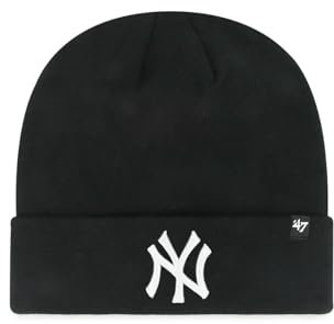 '47 Brand Beanie NY Yankees B-RKN17ACE-BKA Black Schwarz, Size:OneSize