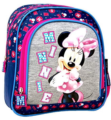 Minnie Mouse - Disney Kindergarten-Rucksack/Kindergartentasche für die Brotdose/Trinkflasche (26x23x9cm) + Art Sticker