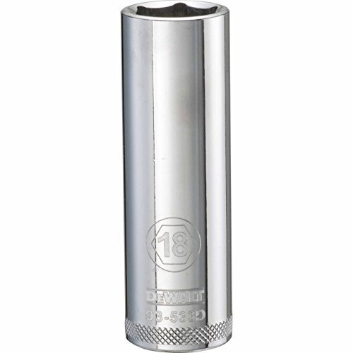 DEWALT DWMT93533OSP 6 Point 1/2'' Drive Deep Socket 18MM