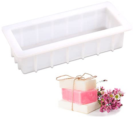 Nicole Loaf Soap Silicone Mold Rectangle White Mould DIY Handmade Swirl Making Tool