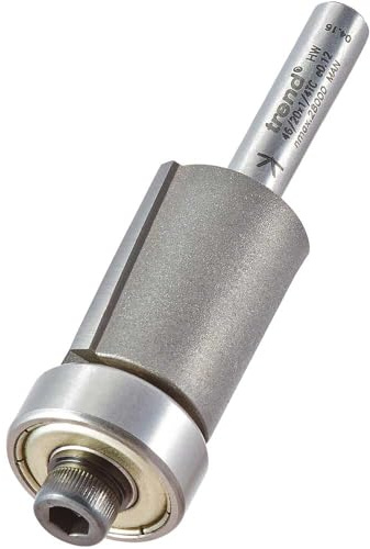 Trend 19.1mm x 25mm 90-Degree Guided Trimmer, 1/4 Inch Shank, TCT | Ideal For Precise Edge Trimming With A 90-Degree Cut, 19.1mm Diameter And 25mm Cut Length, 46/20X1/4TC