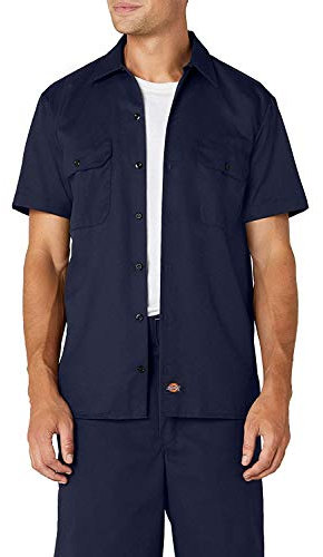 Dickies Herren Regular Fit Freizeit Hemd Shrt/S Work Shirt, Kurzarm, Blau (Navy Blue NV), Gr. X-Large (Herstellergröße: XL)