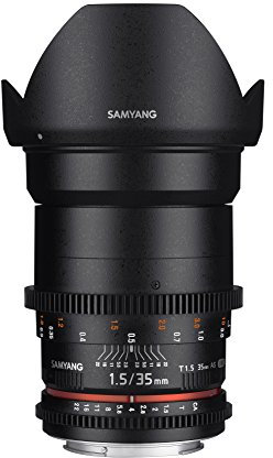 Samyang Obiettivo V-DSLR 35mm T/1,5 AS IF UMC per Canon, Nero