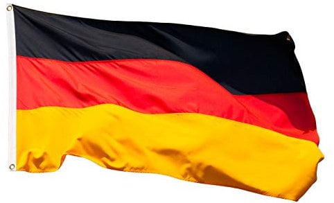 Banderas de aricona – bandera de alemania resistente a la intemperie con 2 ojales de metal - bandera nacional alemana 60 x 90 cm
