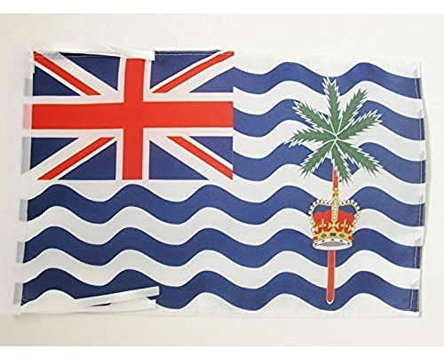AZ FLAG British Indian Ocean Territory Flag 45x30 cm 100D Polyester Cords | Indoor and outdoor use 12x18 in decorative flag double stitched seams and reinforced edges with ties