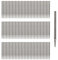 BQLZR 1mm Silver Gemstones Diamond Burrs Engraving Drill Bits Jewelry Jade Carving Drill Hole Tools Pack of 100