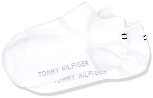 Tommy Hilfiger Sneaker, Calzini Unisex - Bambini e ragazzi, Bianco, 27-30