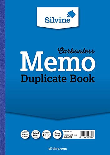 Silvine Notizbuch, A4, kohlenstofffrei, 1 Durchschlag