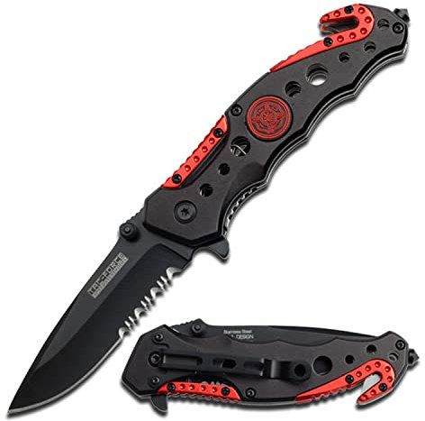 Tac Force Erwachsene TF-723FD Taschenmesser, Schwarz, L
