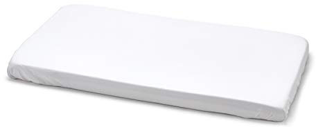 Cambrass - sabana bajera algodón - sabana ajustable con gomas - ropa de cama para bebé con tratamiento Sanitized - minicuna 50x82x10 cm blanco