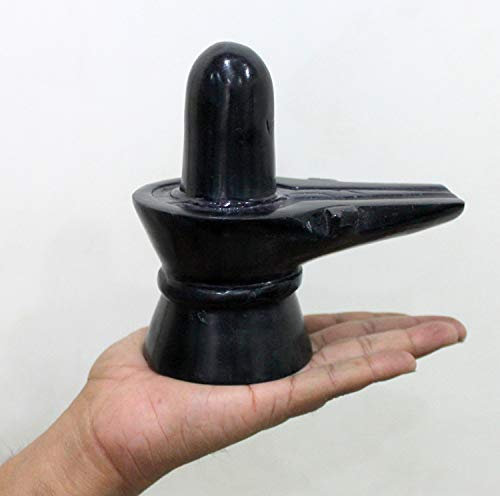 StonKraft Marmor Shiva Lingam Shiv Ling Idol Murti Statue Adiyogi (Schwarzer Lingam)…