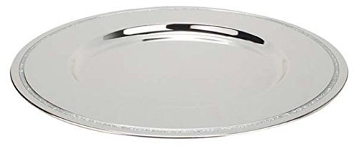 Ten Sottopiatto Argentato Argento in Silver Plated con Brillantini cod.EL029 cm 2h diam.31 by Varotto & Co.