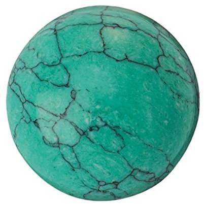 Quiges Austauschbare Mini Coin 12mm Wechselstein Türkis Naturstein für Ringe-Ohrringe-Anhänger-Armband Halter