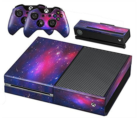 DOTBUY Xbox One Vinly Protective Skin Sticker Consola + 2 mandos Decal + cámara Kinect 2.0 Pegatinas (Starry Rose)