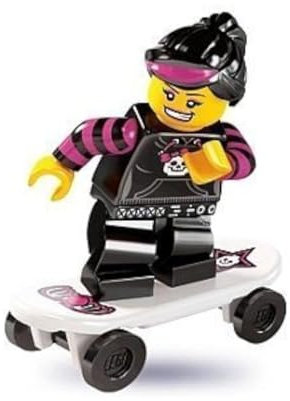 LEGO 8827 - Minifigur Skateboard-Fahrerin aus Sammelfiguren-Serie 6