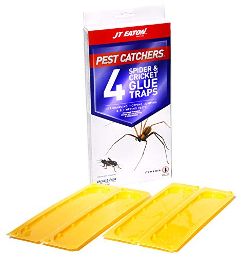 JT Eaton Glue Trap - for Crickets and Spiders, Home Pest Control - 4 Pack - Multi Material