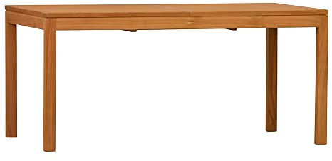 Kai Wiechmann Teak Ausziehtisch 120 x 90 cm modern Premium wetterfest und erweiterbar