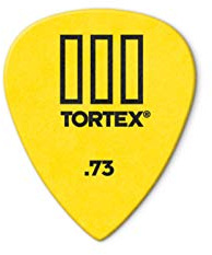 Jim Dunlop 462R.73 Guitar Picks, 0.73 mm, Yellow