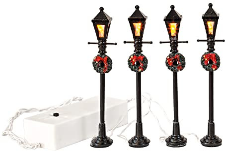 VBS 4 Deko-Laternen mit Beleuchtung Landhausdeko Miniatur-Landschaft