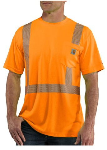 Carhartt Men's Force High-Visibility Short-Sleeve Class 2 T-Shirt, Bright Orange, Medium