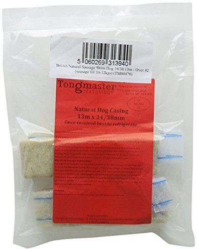 British Natural (34/38) Hog Sausage Casings – 13m
