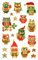 AVERY Zweckform 18 Aufkleber Weihnachten Eulen (Made in Germany, Weihnachtssticker Papier, selbstklebende Weihnachtsdeko für Karten, Geschenke, Tüten, Sticker Kinder) 1 Bogen/18 Sticker, 52818