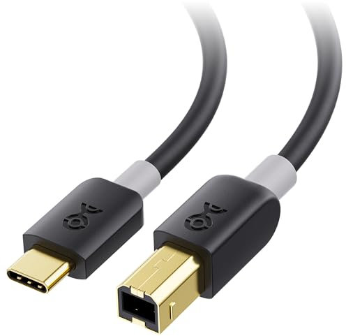 Cable Matters USB C Printer Cable 1 m (USB C to USB B Cable, USB B to USB C Cable) Compatible with Printer, MIDI Controller, MIDI Keyboard and More in Black