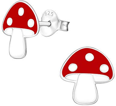 Bungsa Kinder-Ohrstecker Fliegenpilz aus .925 Sterling Silber